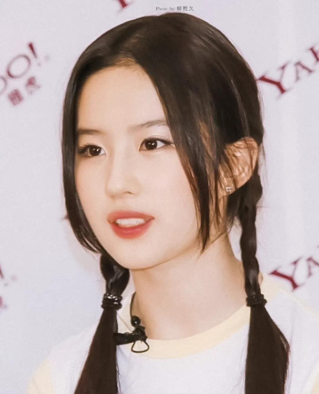 「刘亦菲旧图」少女时代的她，可爱双马尾，美得让人心悸