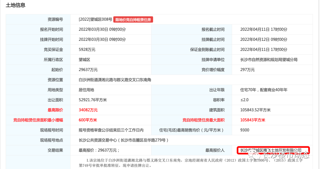 2022年长沙第一轮集中土拍！滨江熔断！洋湖熔断！大王山被抢