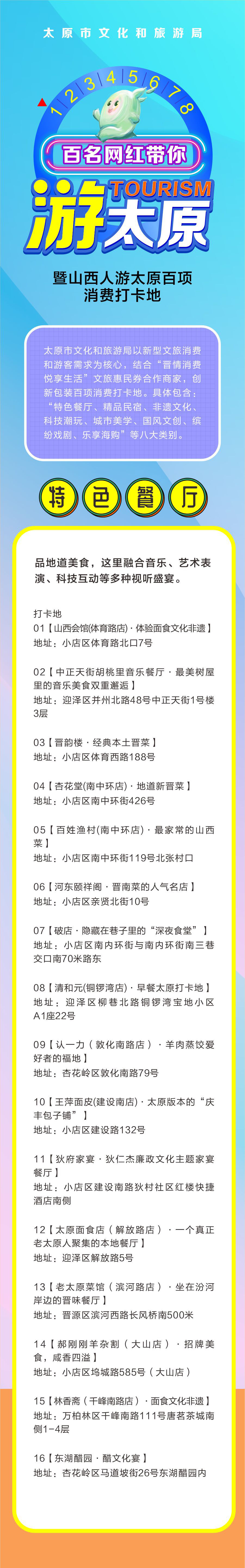 “百名网红游太原”山西人游太原文旅百项消费打卡地