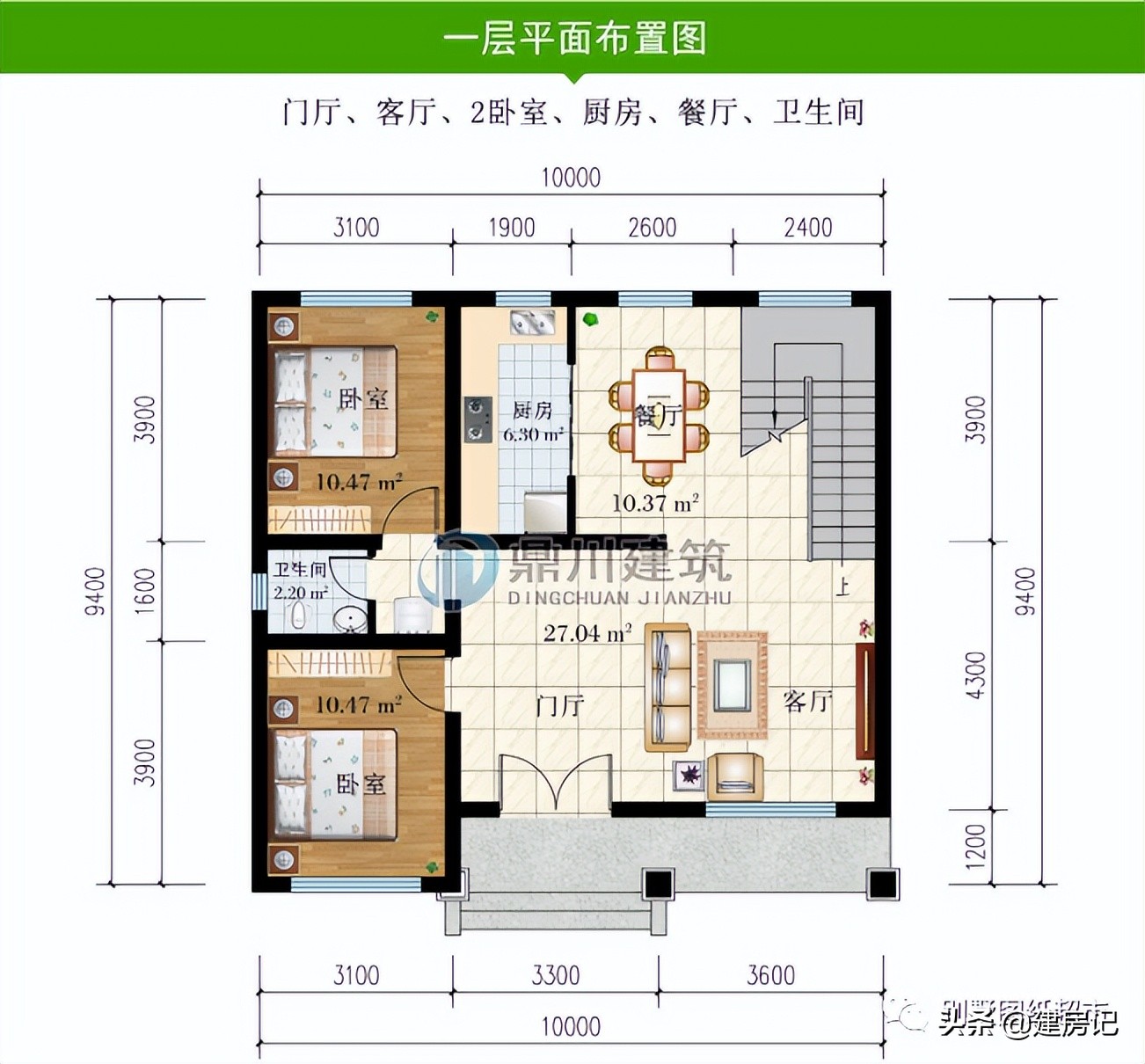 四川5款开间10米别墅，造价经济，格局优良，不输大开间美观大气