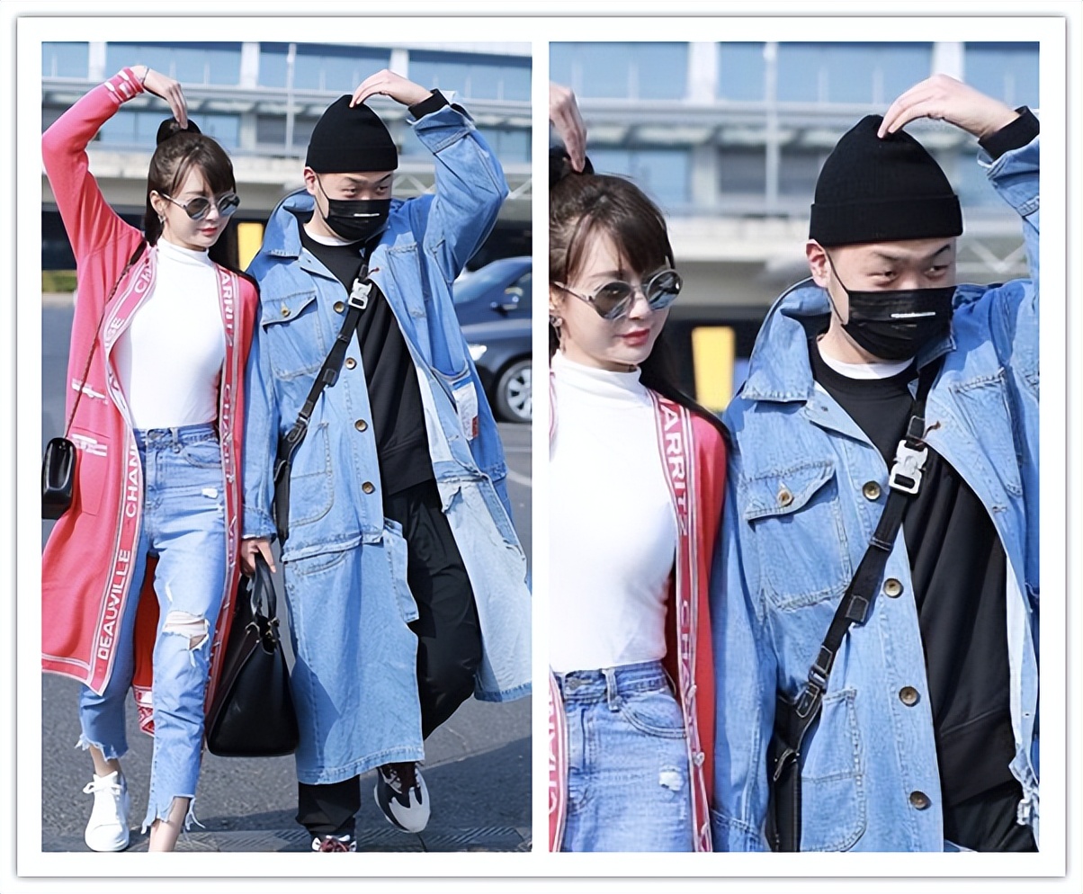 沈梦辰和杜海涛晒情侣装，清纯简单的搭配，体现气质还显清纯