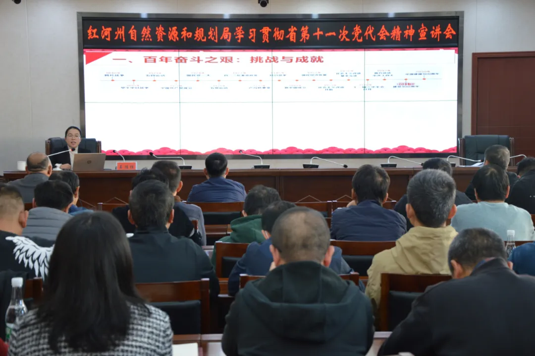 州自然资源和规划局、红河卫生职业学院传达学习省第十一次党代会精神