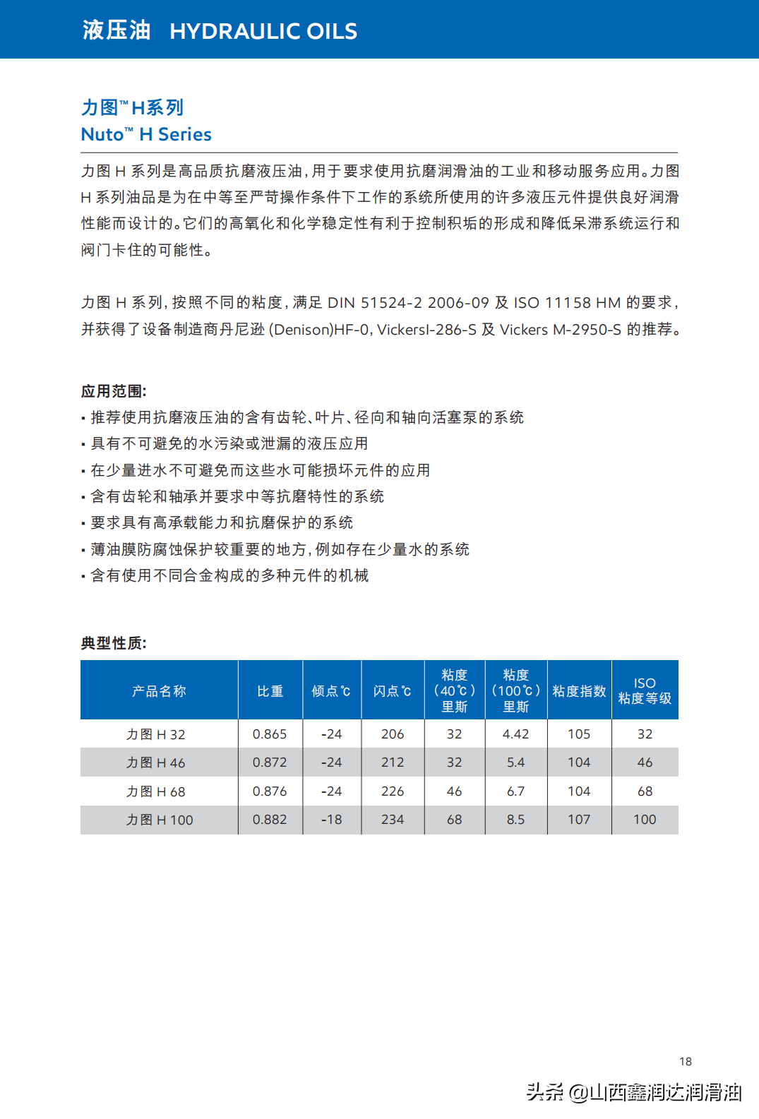 美孚液压油力图H系列Nuto? H32/H46/H68/H100 - 液压汇