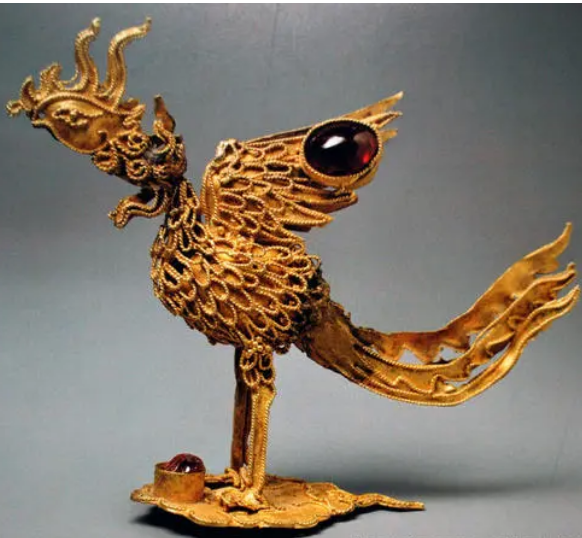 画中的凤凰明画家边景昭画中的凤凰清代凤凰眼睛完全跟现代的没有区别