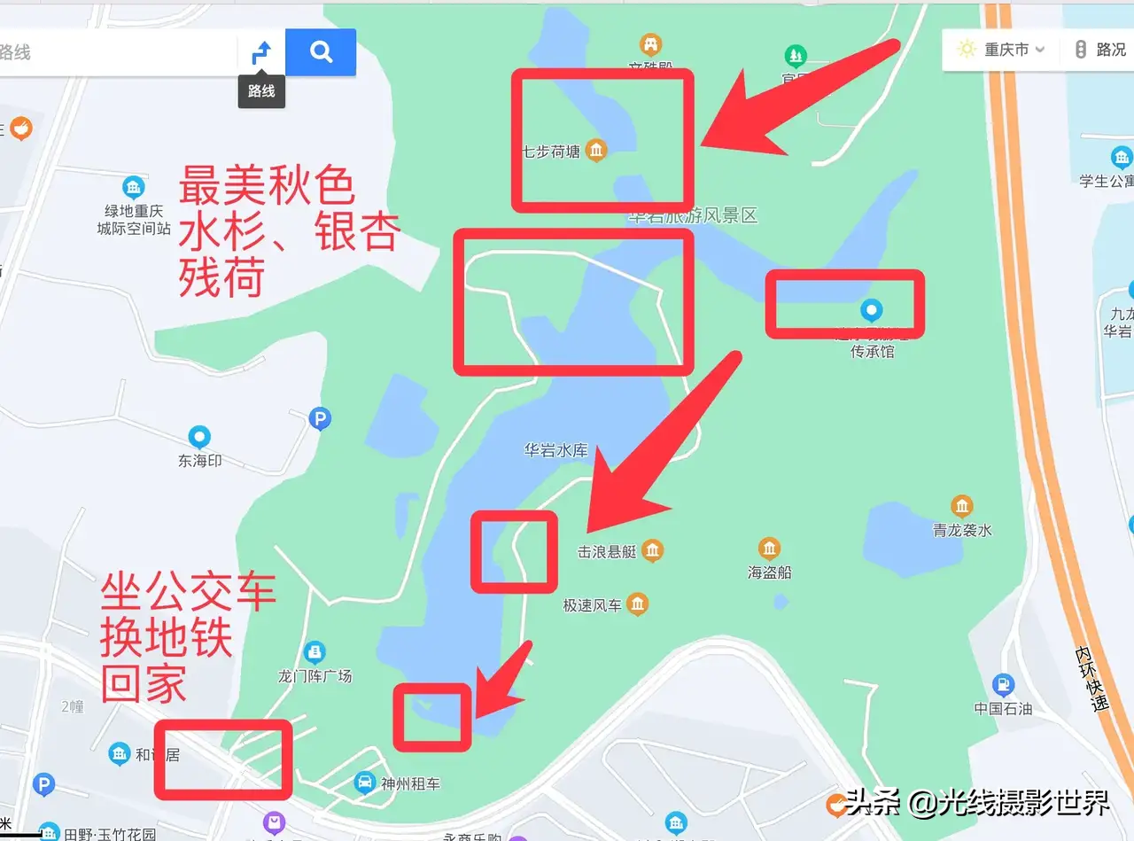川东名刹重庆华岩寺秋色正浓,周末阳光正好,去赏银杏水杉吧