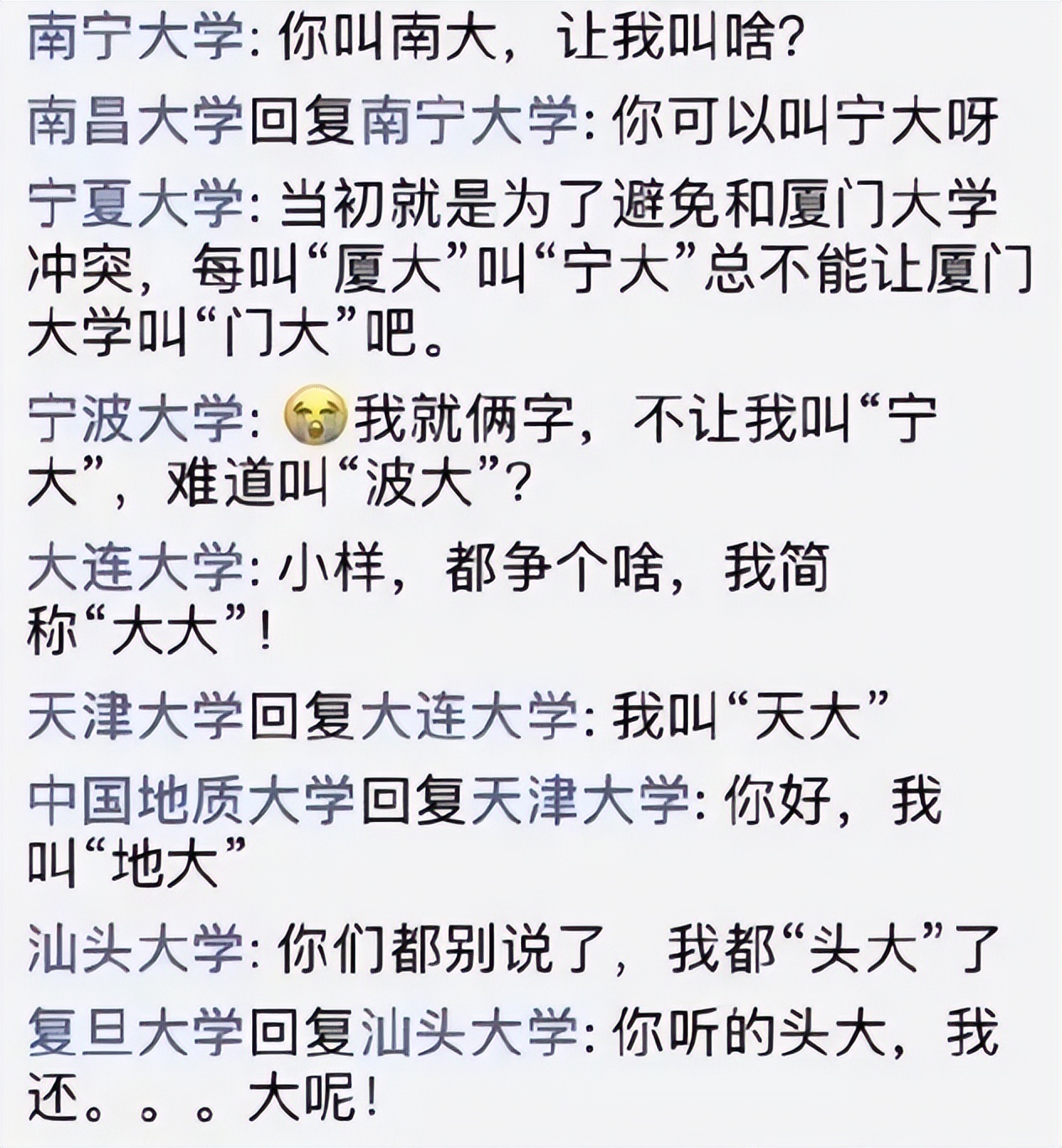 简称都是“湖大”的两所高校，一所是985一所是双非，考生别搞混