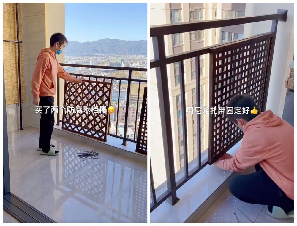 90后小哥为讨老婆欢心，低预算改造露天阳台，变成“露天电影院”