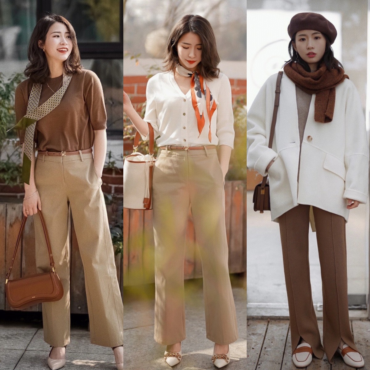 她身高只有153，却成了小个子穿衣标杆！学她的长裤穿法，很显高