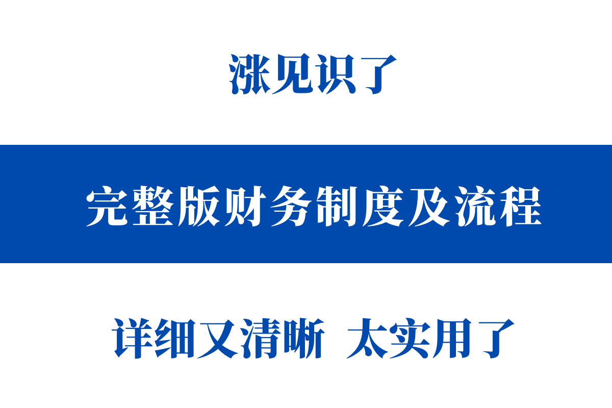 一广东28岁女会计，做的财务制度和流程（完整版），详细又清晰