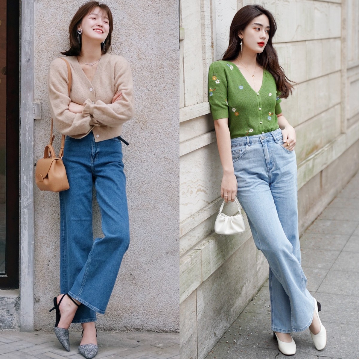 怪不得都不穿"阔腿裤"了,今年更流行"喇叭裤",时髦又显腿长