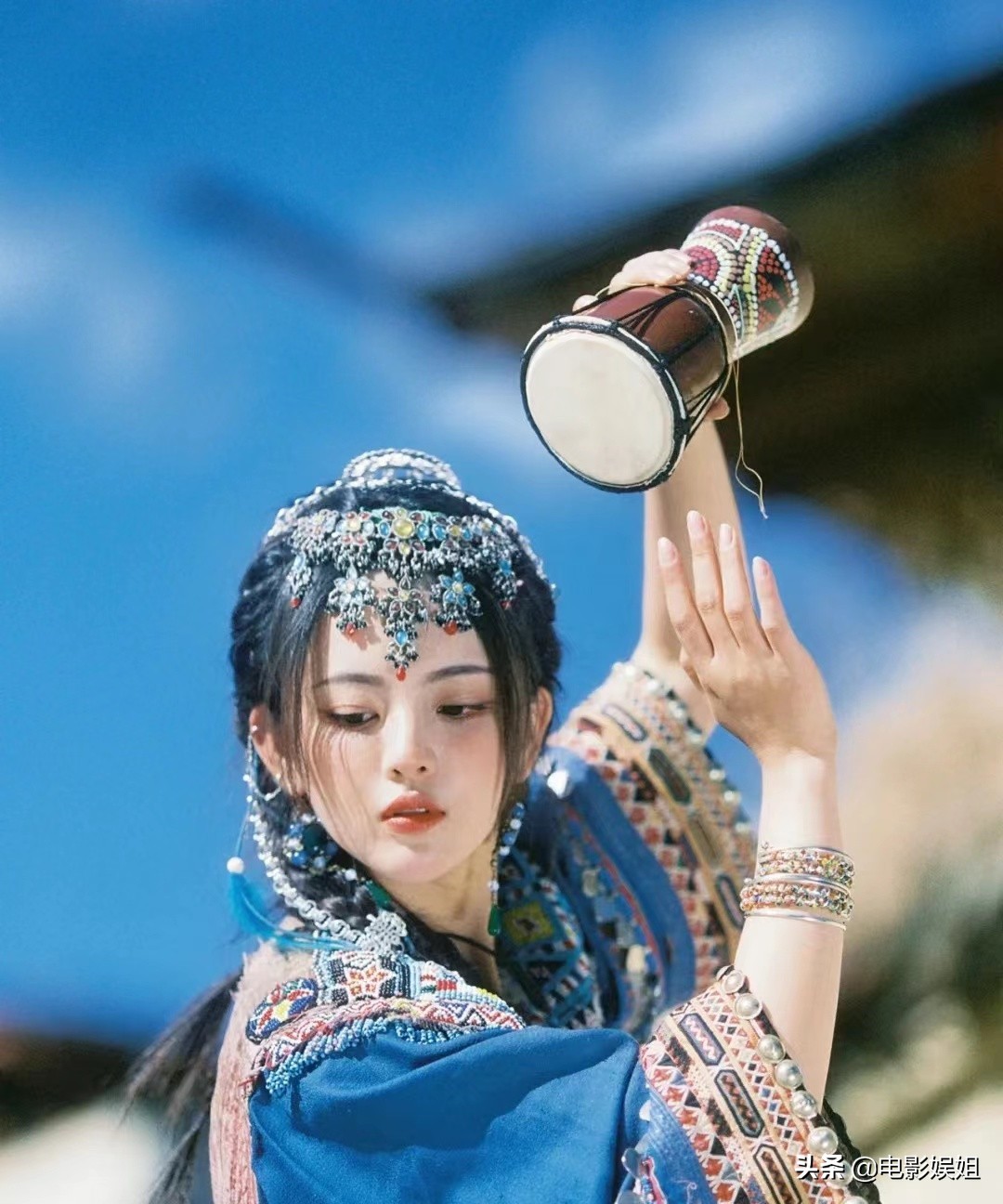 女明星民族造型太可，杨超越灵气，赵今麦甜妹，迪丽热巴冷艳