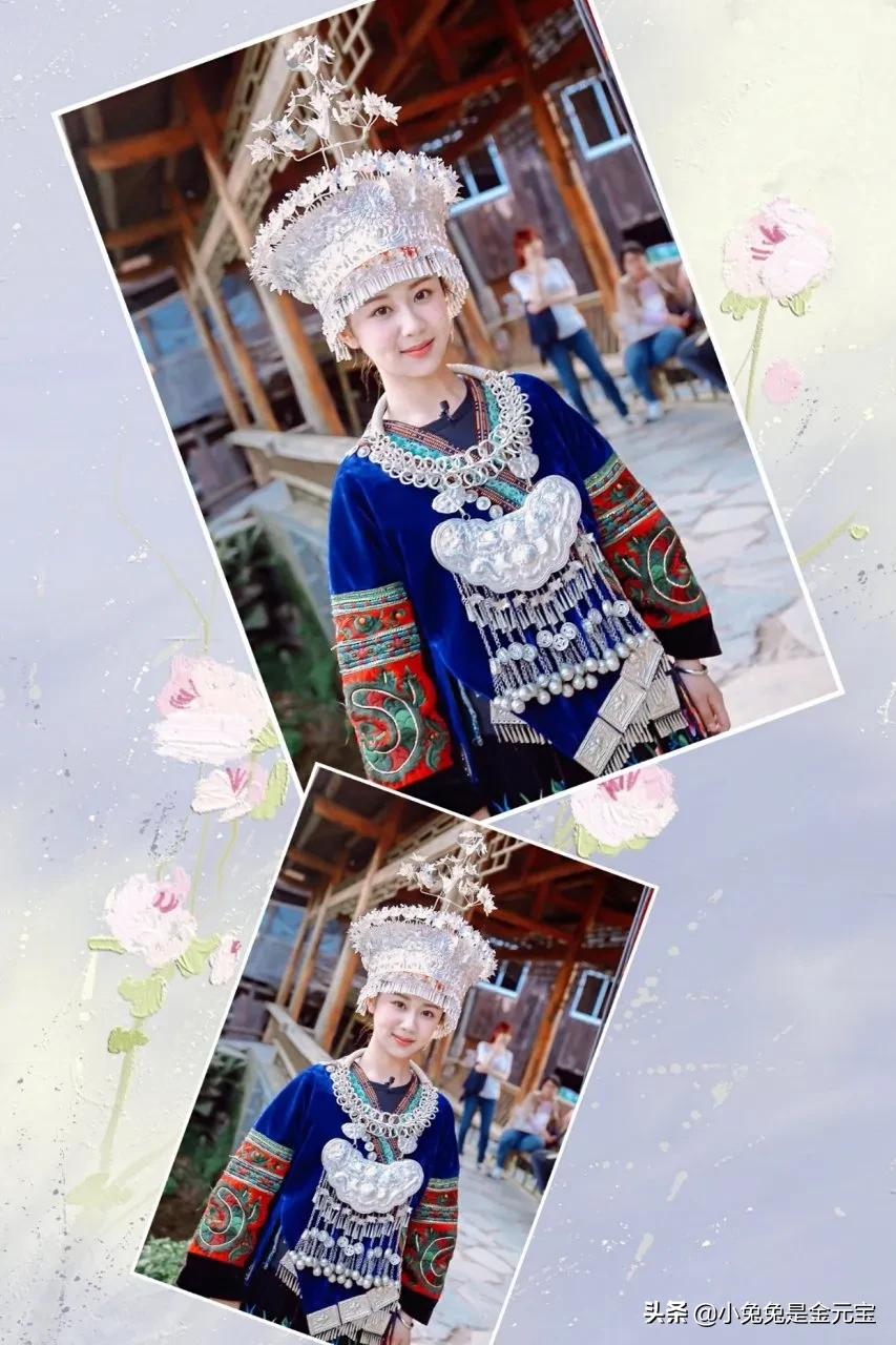 杨紫穿上苗族服装好漂亮,长相圆润可爱