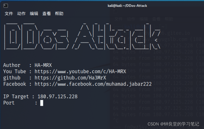 基于Kali的一次DDos攻击实践