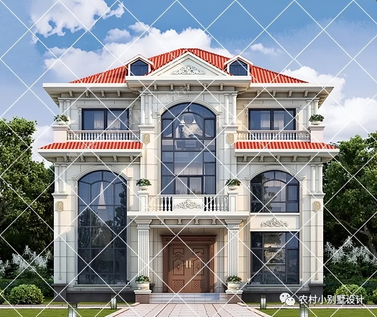 2022值得建！9套挑空客厅+旋转楼梯复式三层农村别墅豪宅