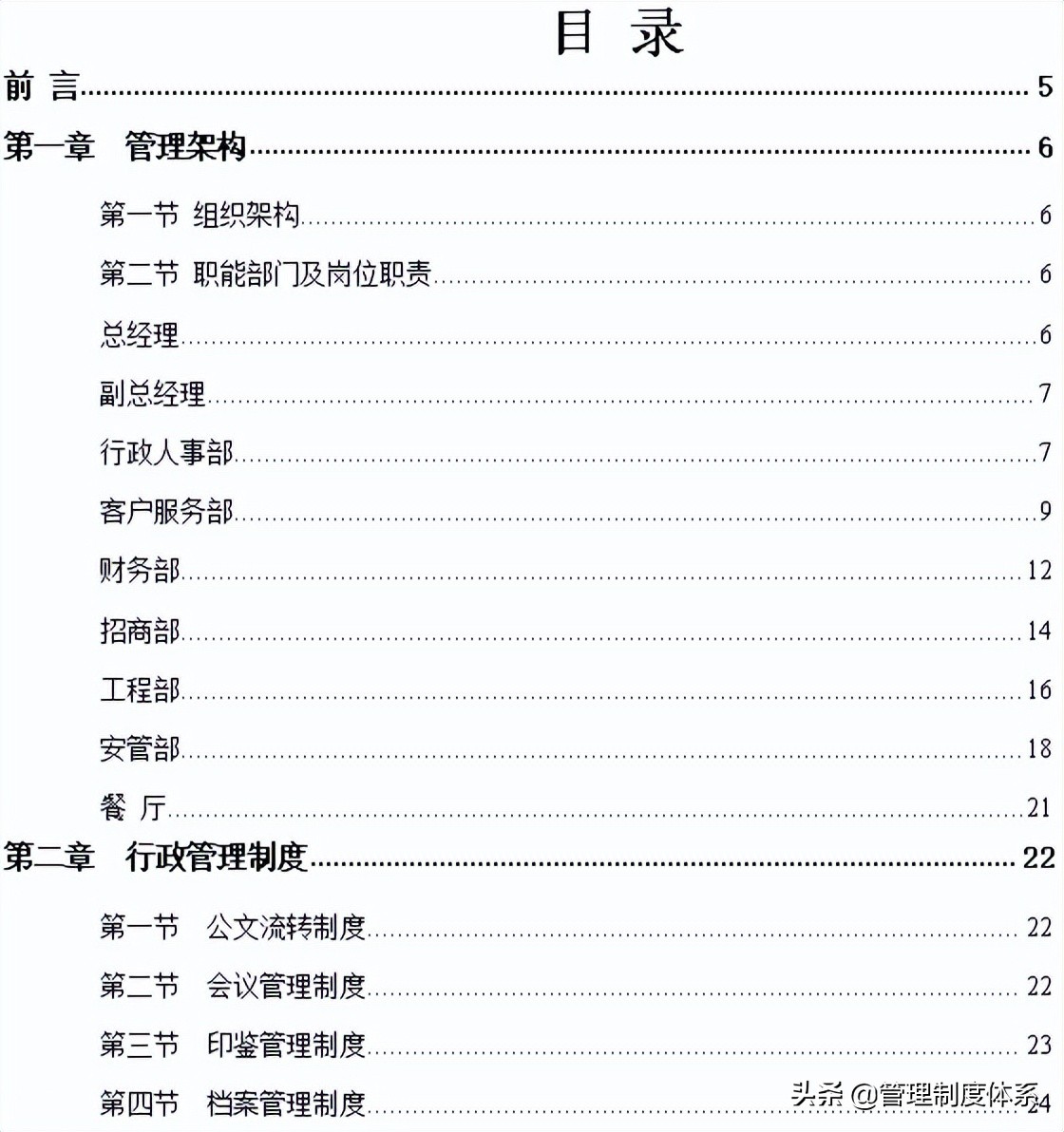 物业管理公司全套制度（181页）