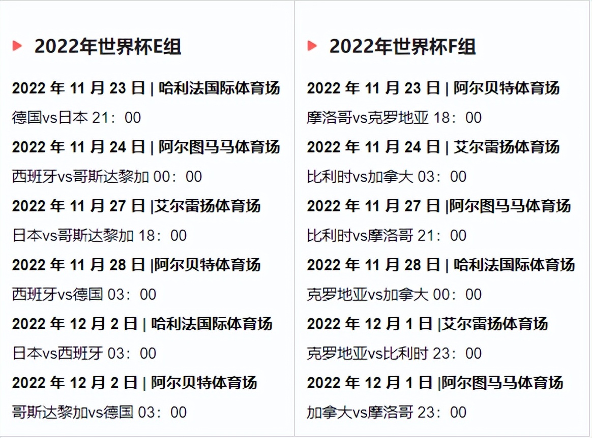 2022世界杯还有多少天(2022 年世界杯赛程和日期)