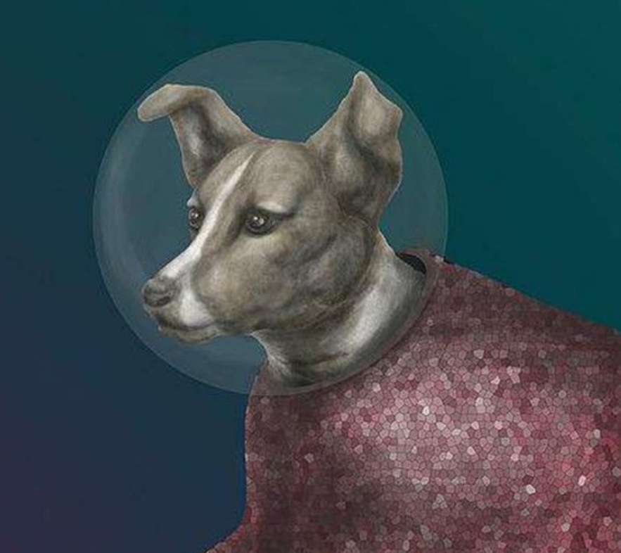 世界上第一只太空狗图片