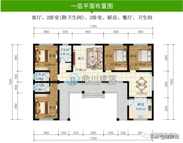 江西18款一层农村别墅,各有特色,低造价15万建房,人人都建得起