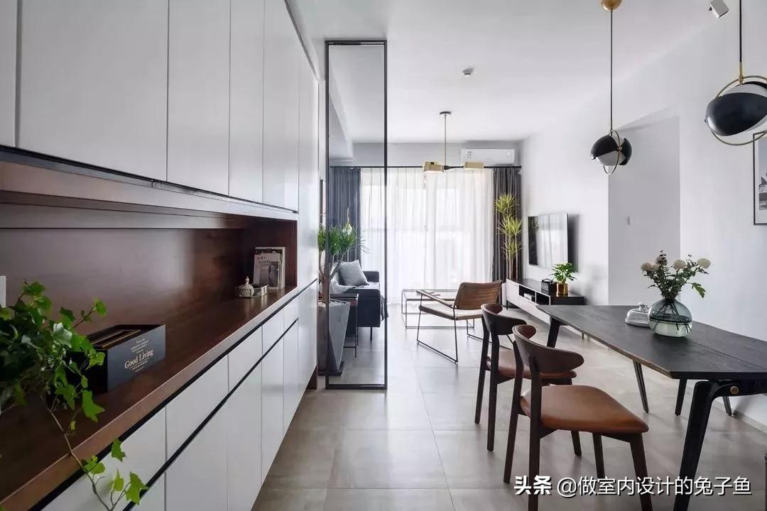 进门就是餐厅，没有玄关，餐边柜+鞋柜的“一体柜”怎么做更好