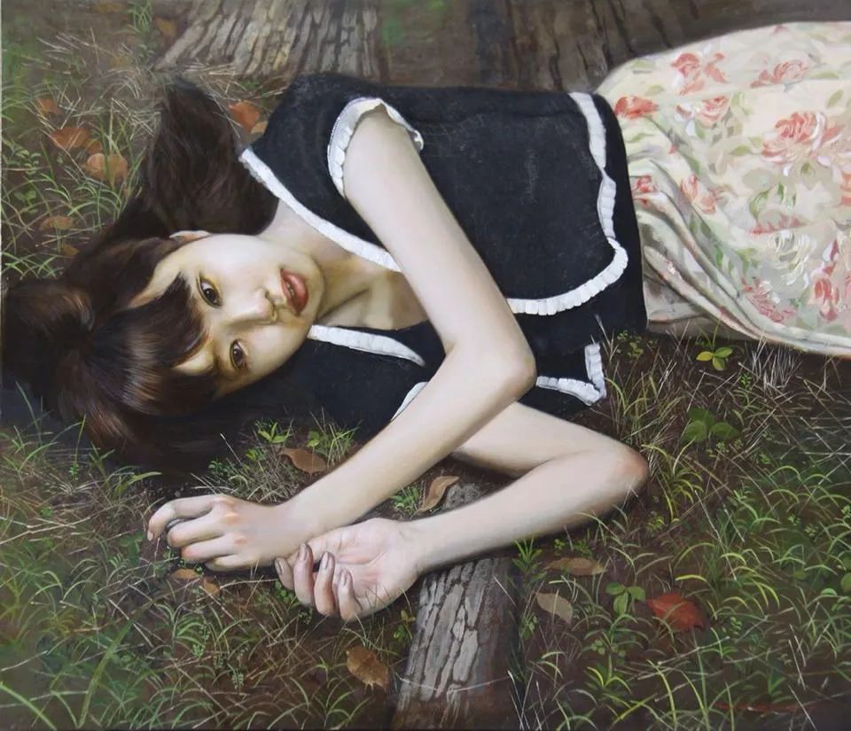 大野真本笔下的少女，含情脉脉，与你温情对视