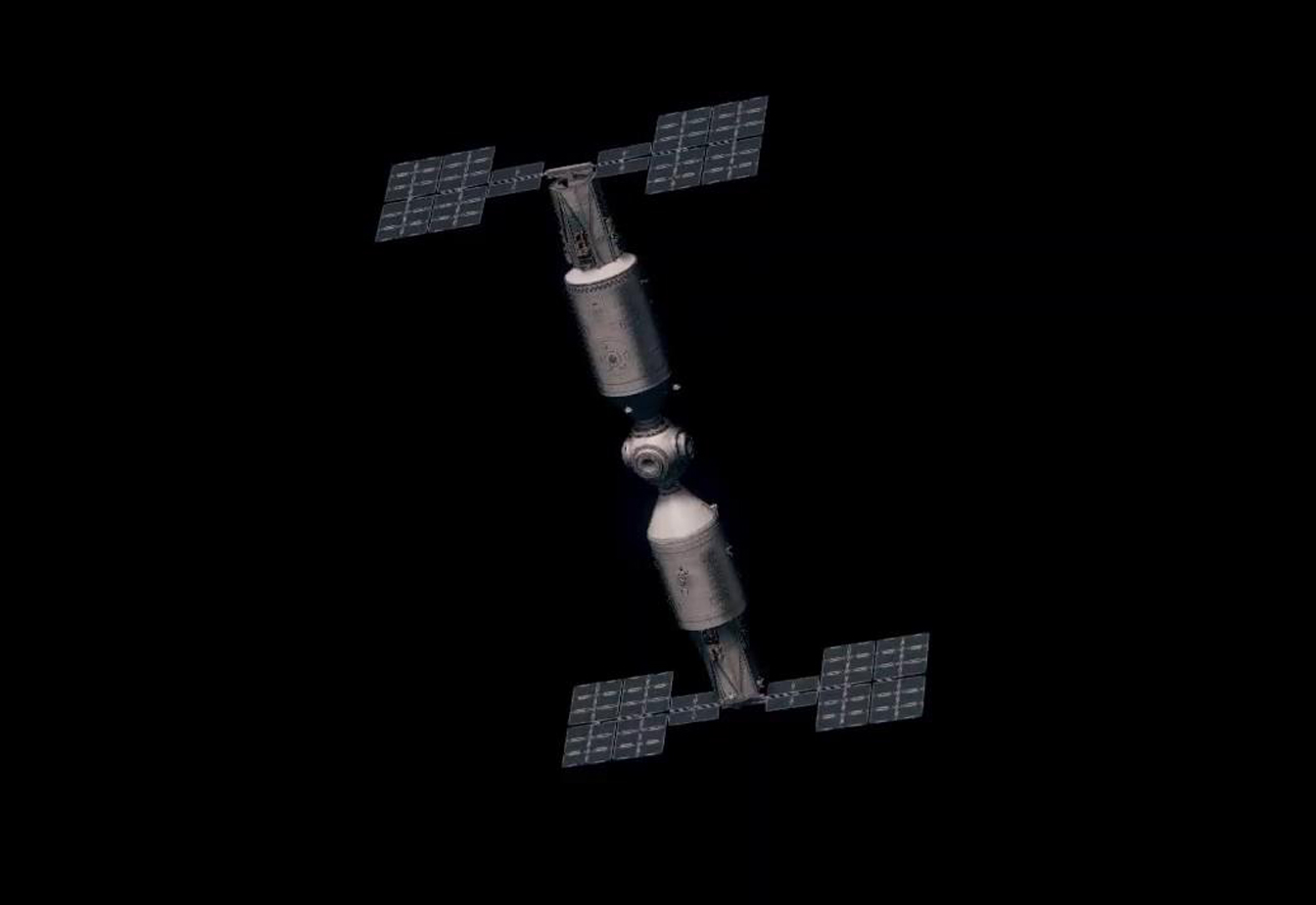 ���칬�ռ�վ֮����һ���ٶּ��ռ�վ���࣬���߶ԱȻ������