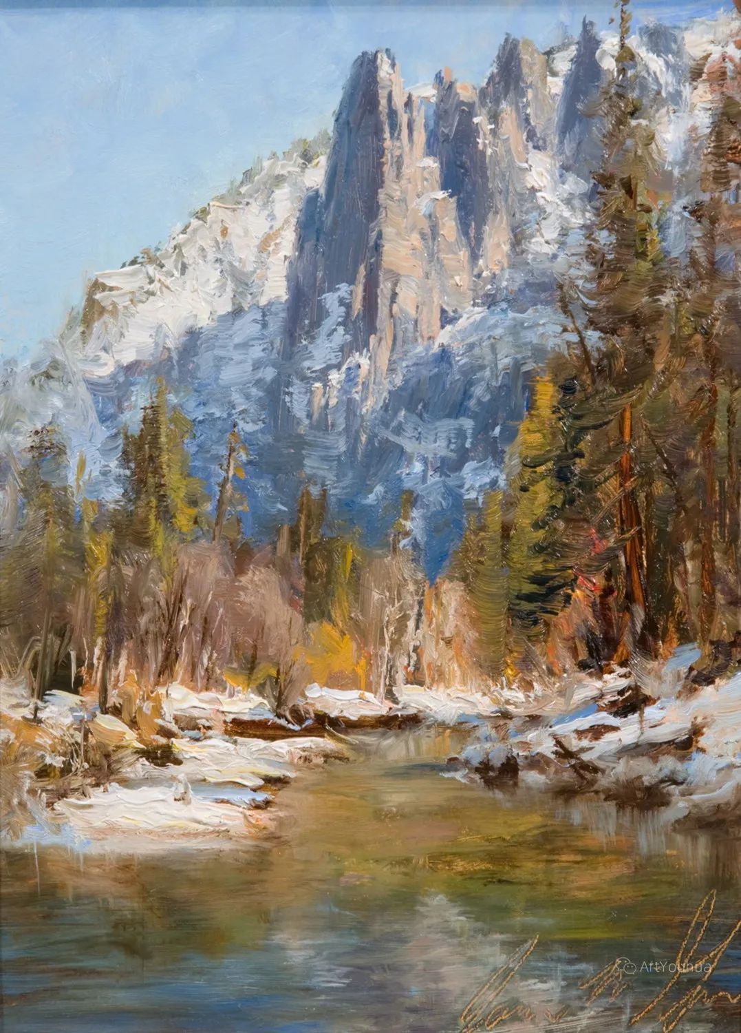 这位美国画家的风景油画,壮丽惊奇,太美了