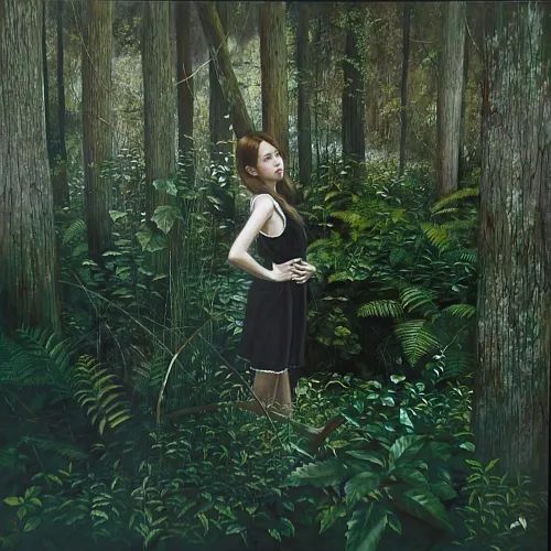 大野真本笔下的少女，含情脉脉，与你温情对视