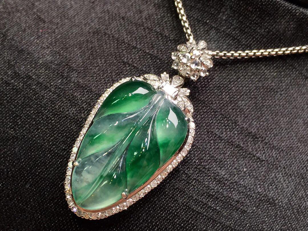 翡翠叶子吊坠图集①