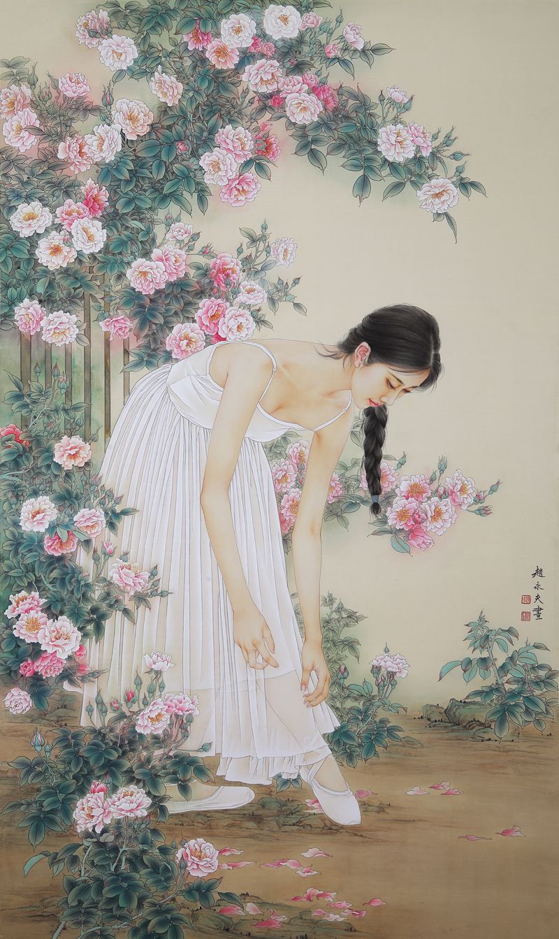 荷侧泻清露 萍开见游鱼——著名工笔画家赵永夫作品欣赏