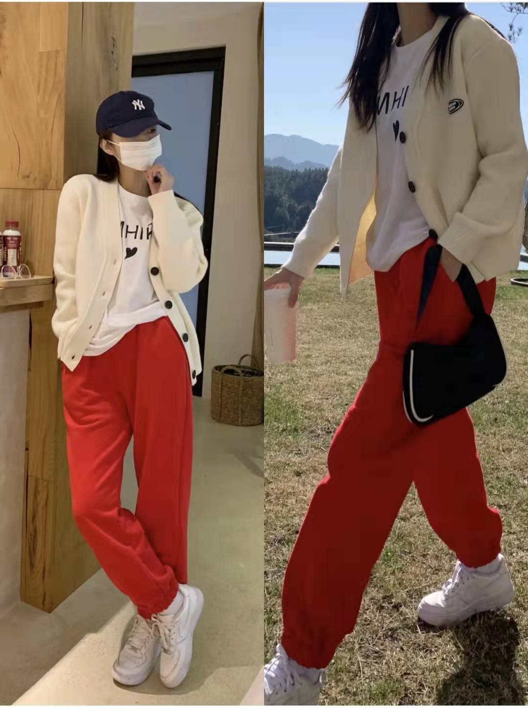 红色裤子搭配什么上衣颜色好看