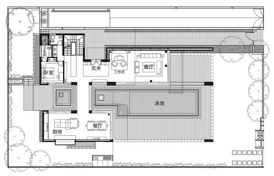 国外500㎡以上自建别墅，都带庭院跟泳池，这两套简直教科书