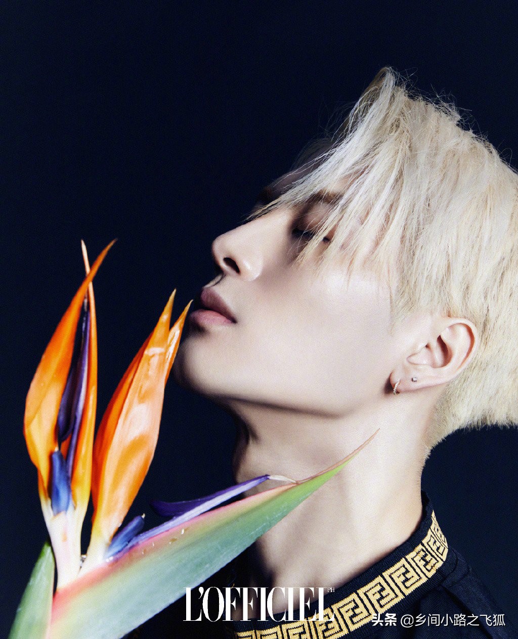 王嘉尔登上菲律宾版《时装》6月刊封面，金发刘海半遮眼太帅了