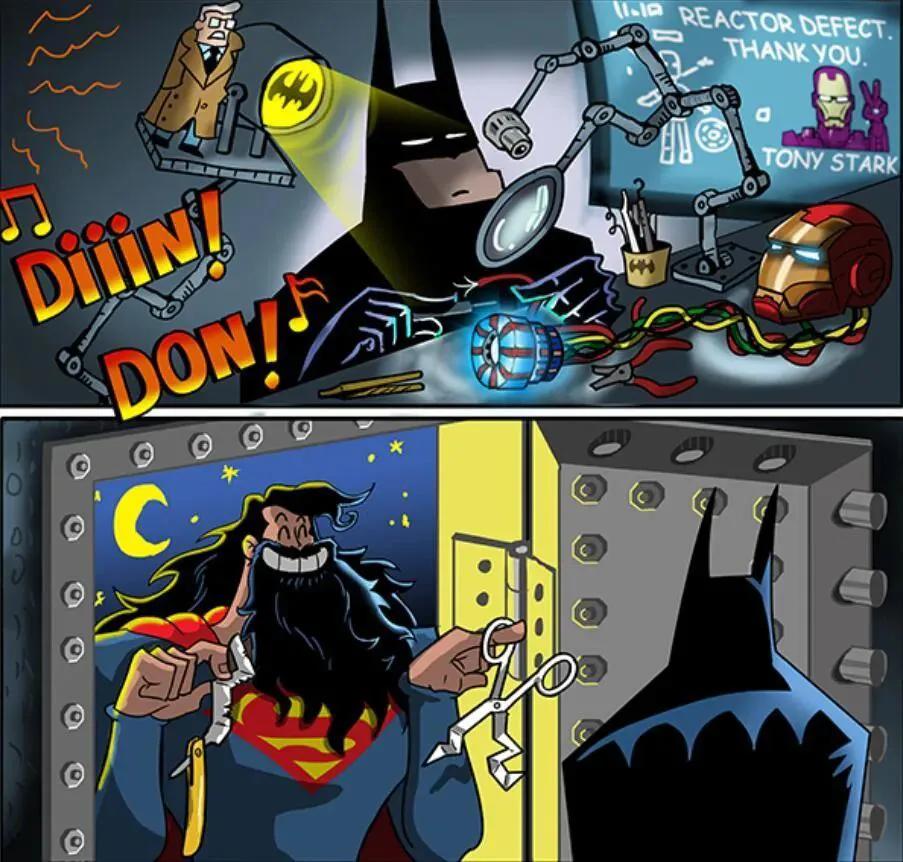 漫威DC搞笑漫画，蝙蝠侠和超人比赛射飞镖，闪电侠：你们礼貌吗？