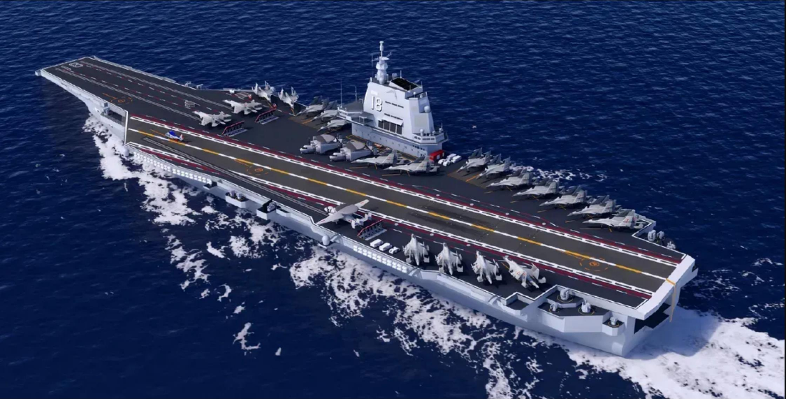 最大航母(全球最大最强常规航母:第二艘国产航母来了,海军跨入三航母