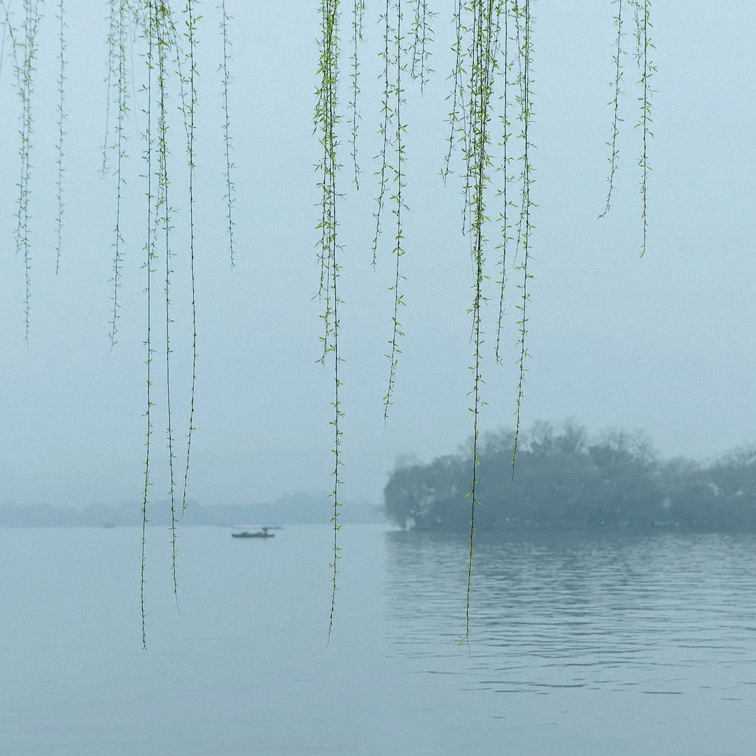 春天的杭州，是天青色的