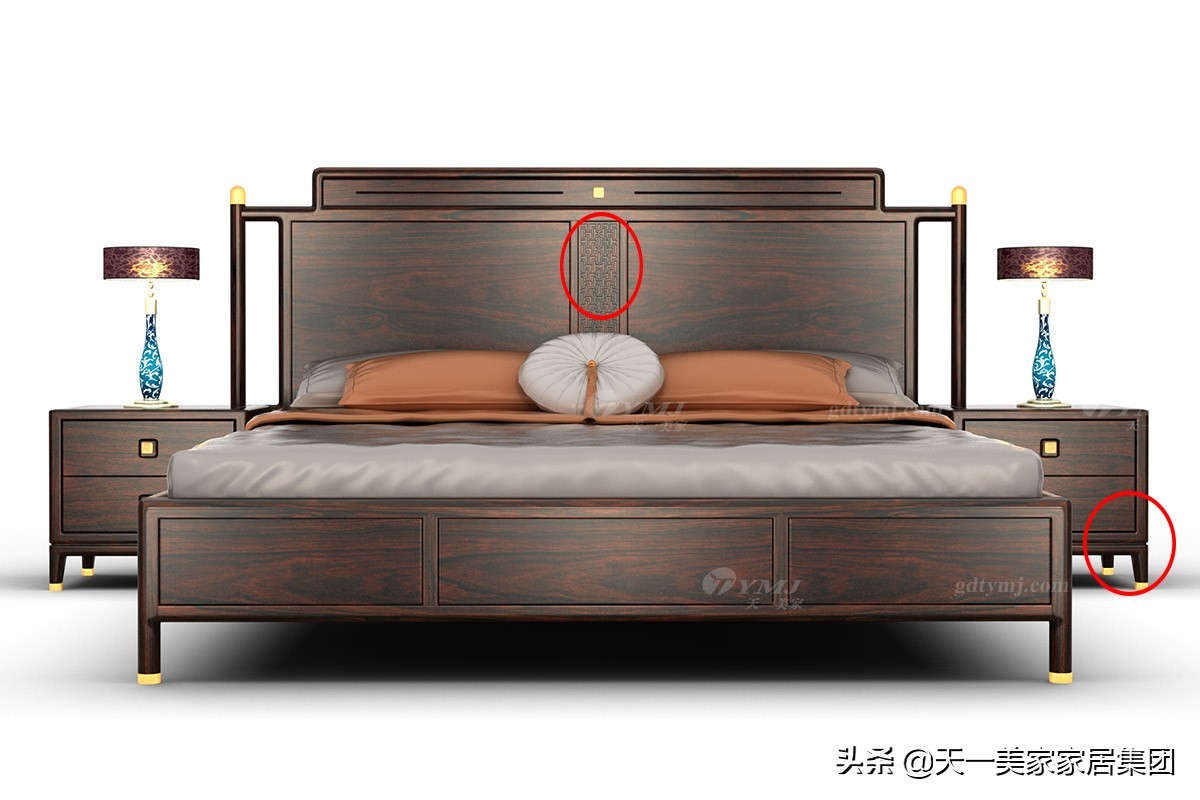 这样的红木新中式风格家具大床，造型大气优美，格调高雅