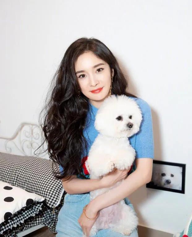 杨幂双尾麻花辫少女风—清新装扮，青春靓丽，俏皮灵动