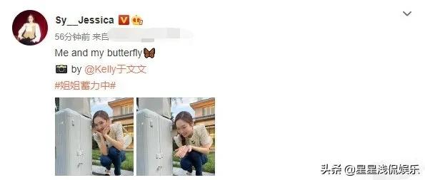 郑秀妍晒于文文视角下美照，看到蝴蝶好开心，被指责录节目玩手机