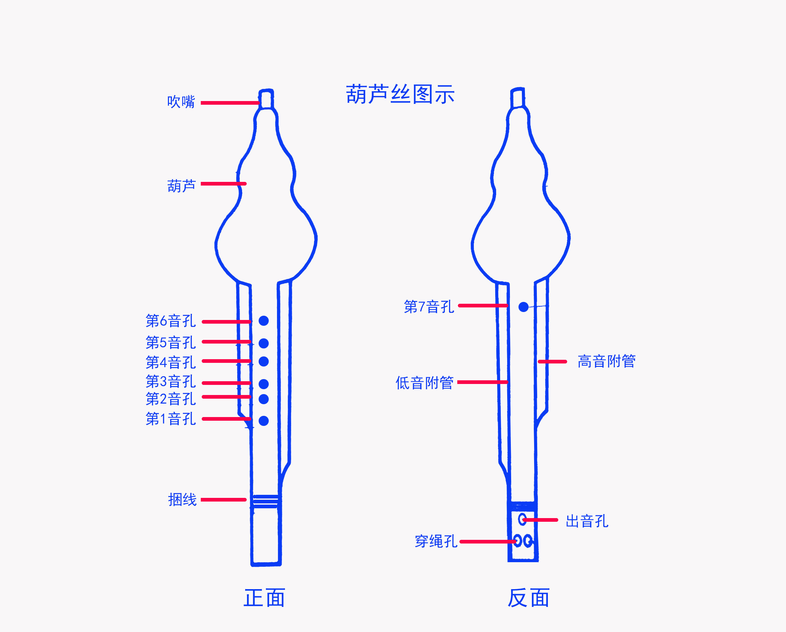 葫芦丝七个孔音都是怎么吹的？如何按？