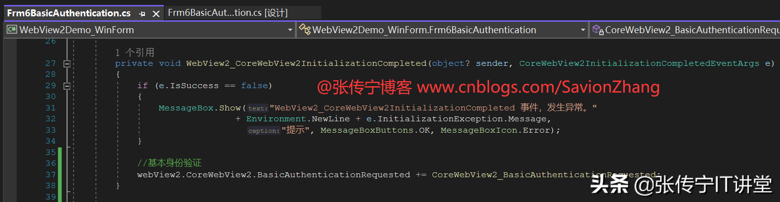 .NET混合开发解决方案14 WebView2的基本身份验证