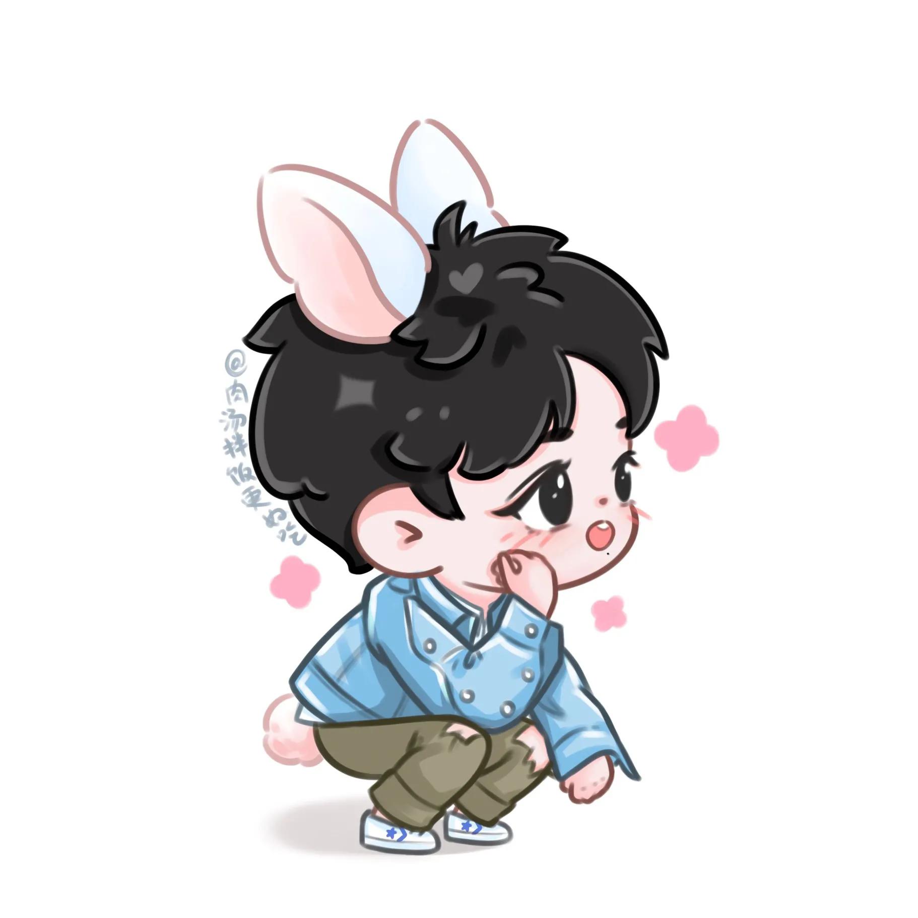 肖战卡通头像与动图