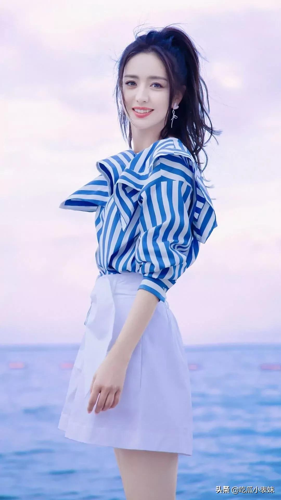 佟丽娅，如花似玉，闭花羞月