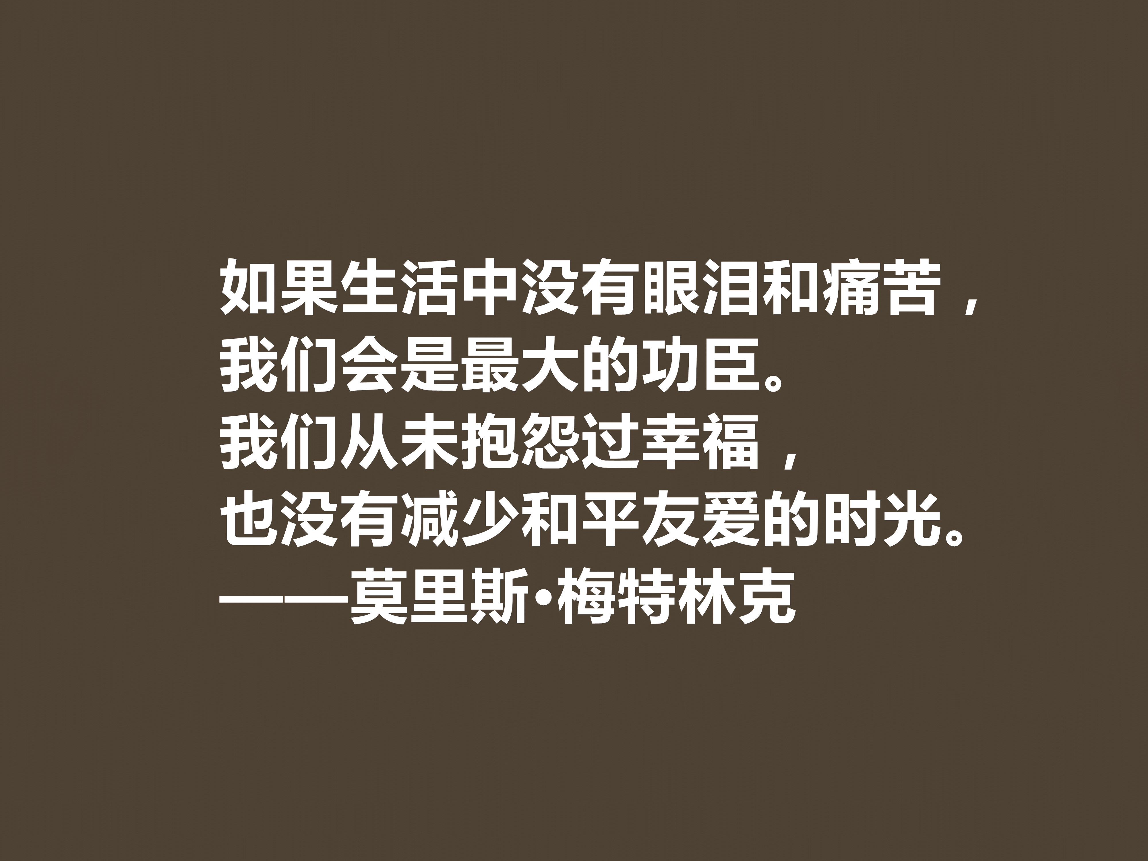 他是象征主义作家，一生追求光明与美，这十句格言，说得真透彻