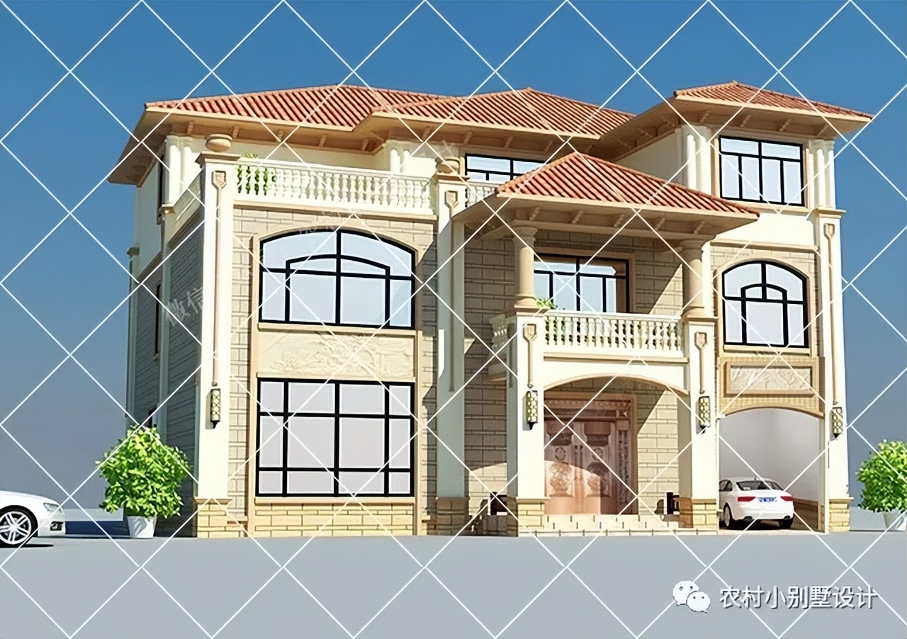 2022值得建！9套挑空客厅+旋转楼梯复式三层农村别墅豪宅