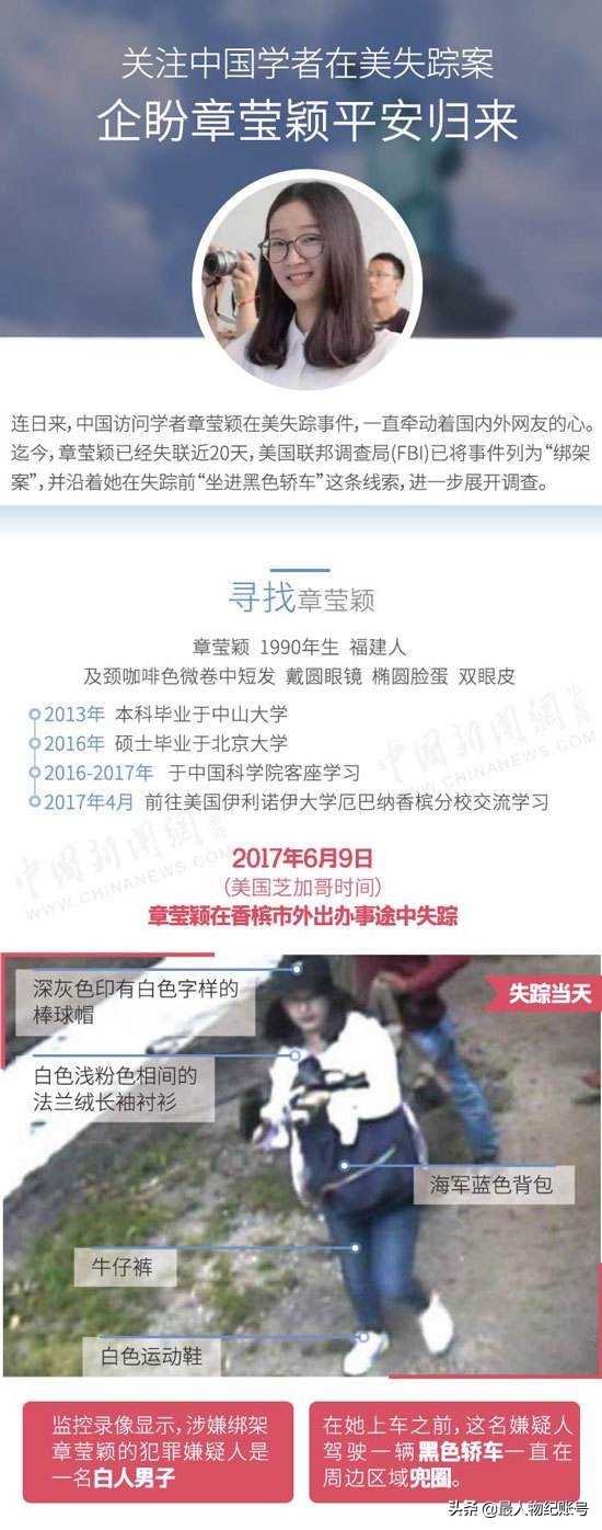 北大硕士章莹颖在美国遇害已有5年，尸体仍未找到，凶手还活着
