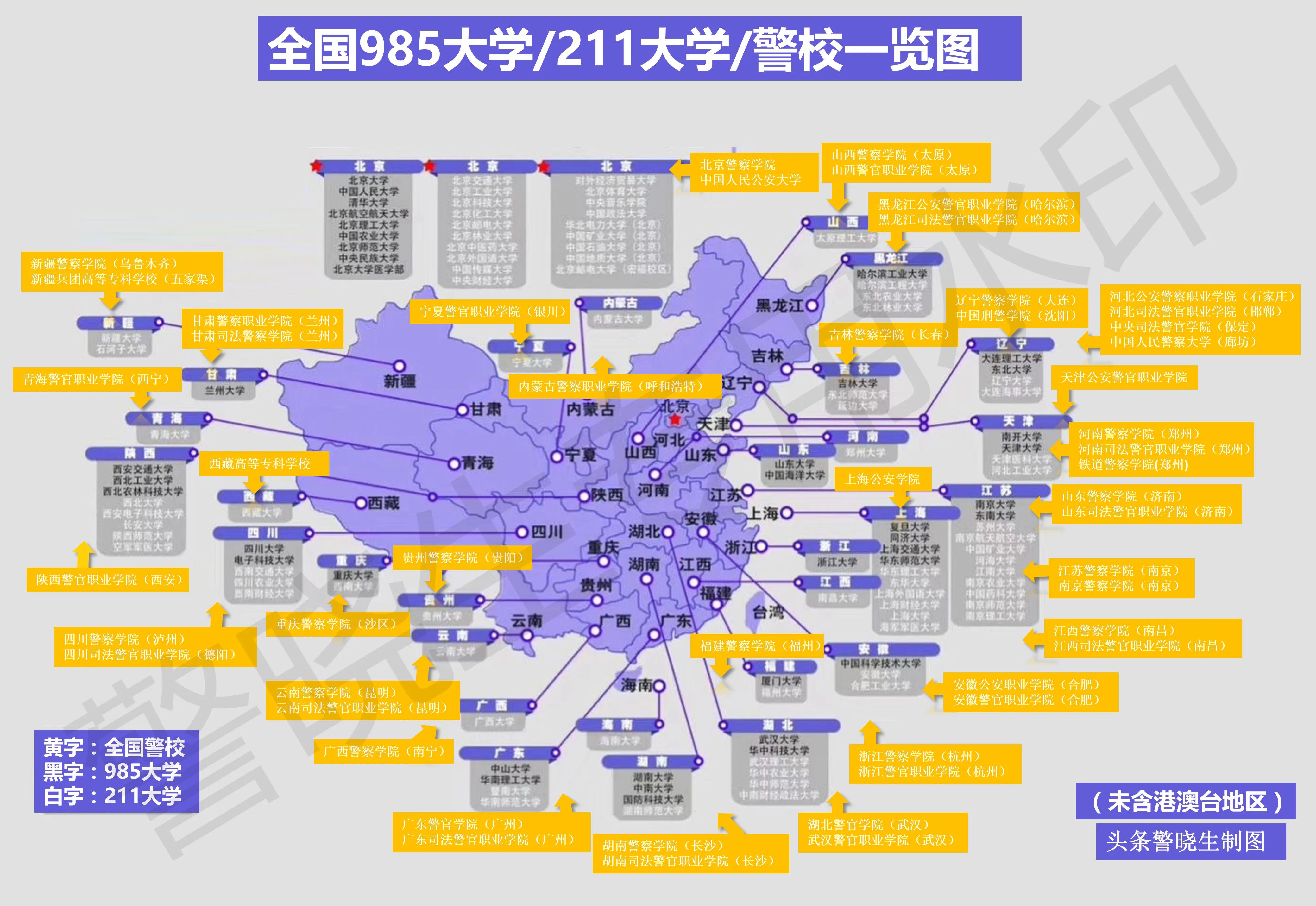 全国能参加“公安联考”的警校只有下面这35所公安院校公安专业？