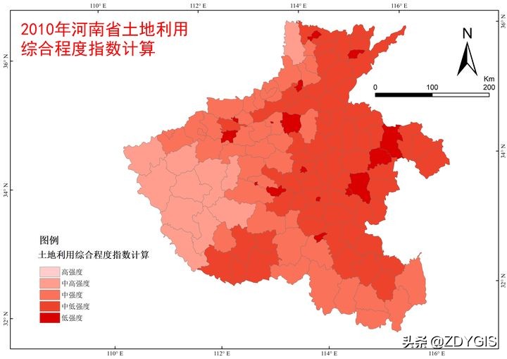 土地利用程度综合指数分析