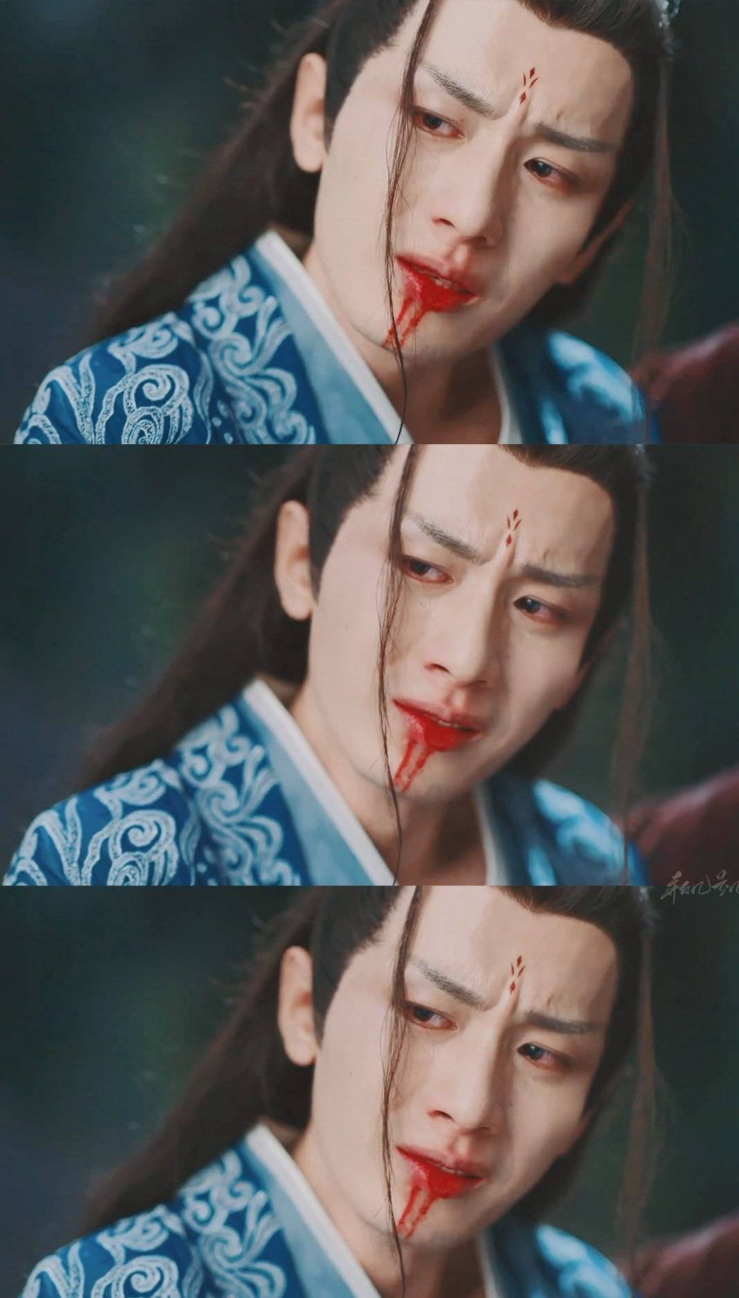 花式吐血,有人凄美惹人疼,有人尴尬像喷泉,这6位吐血也太美了