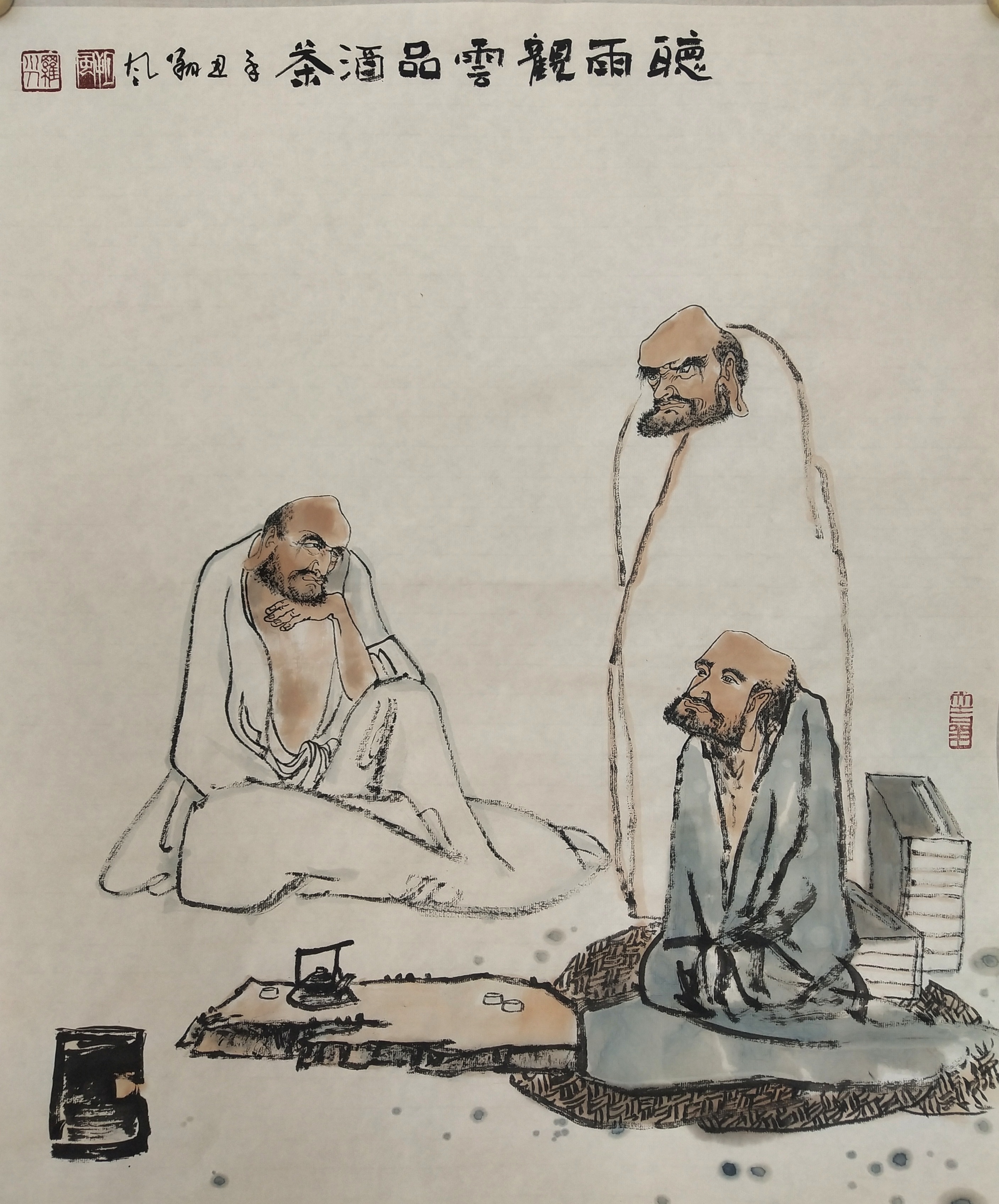 著名画家朔风禅意人物作品赏析