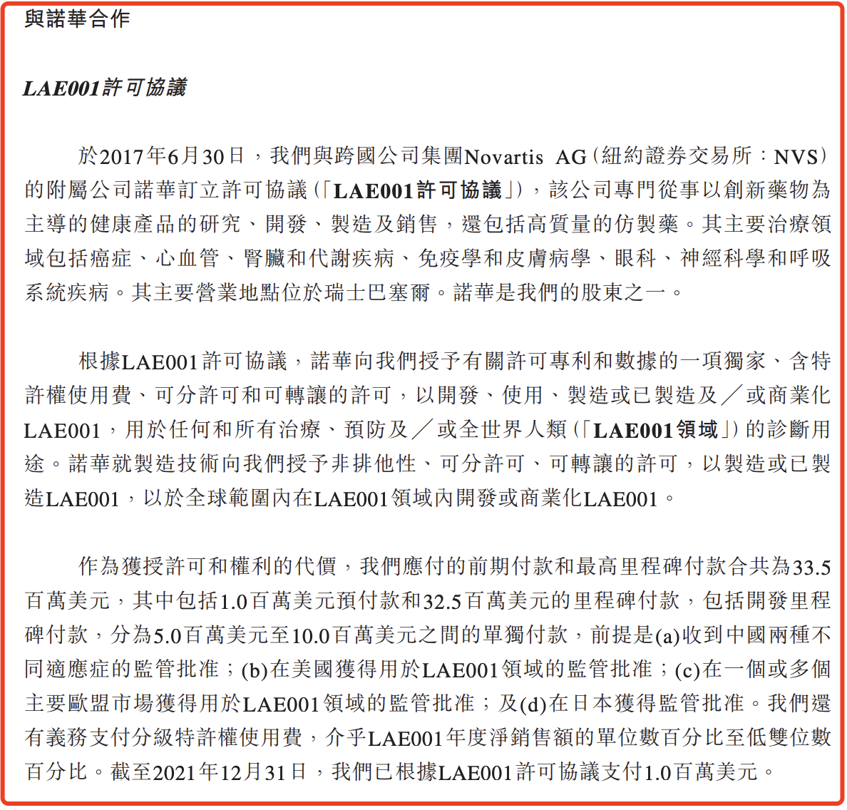 来凯医药冲刺港交所上市：斥巨资购买专利许可权，将持续受制于人